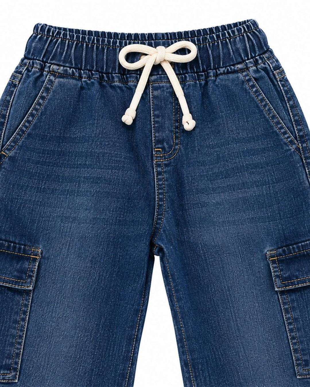 Unisex Cargo Wide-Leg Denim Pants