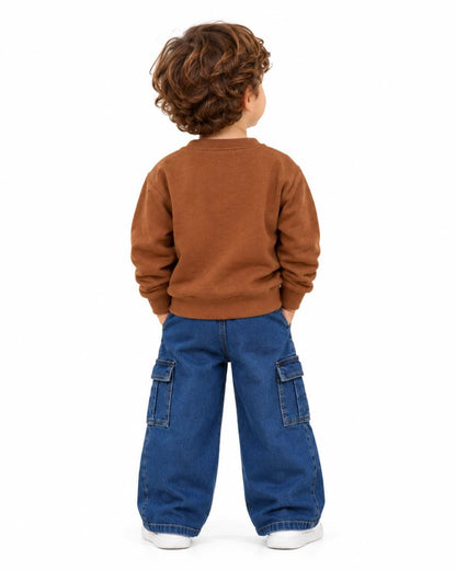 Boys Jungle Bear Printed Sweatshirt