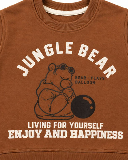 Boys Jungle Bear Printed Sweatshirt
