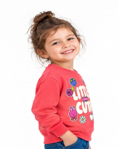 Little Cutie Printed Sweatshirt for Girls