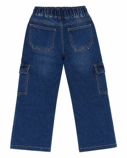 Unisex Cargo Wide-Leg Denim Pants
